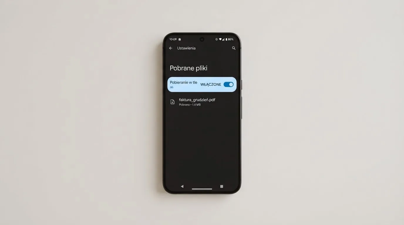 Ekran ustawień Androida z przełącznikiem zgody na instalację aplikacji z nieznanego źródła i pobranym plikiem instalacyjnym na liście